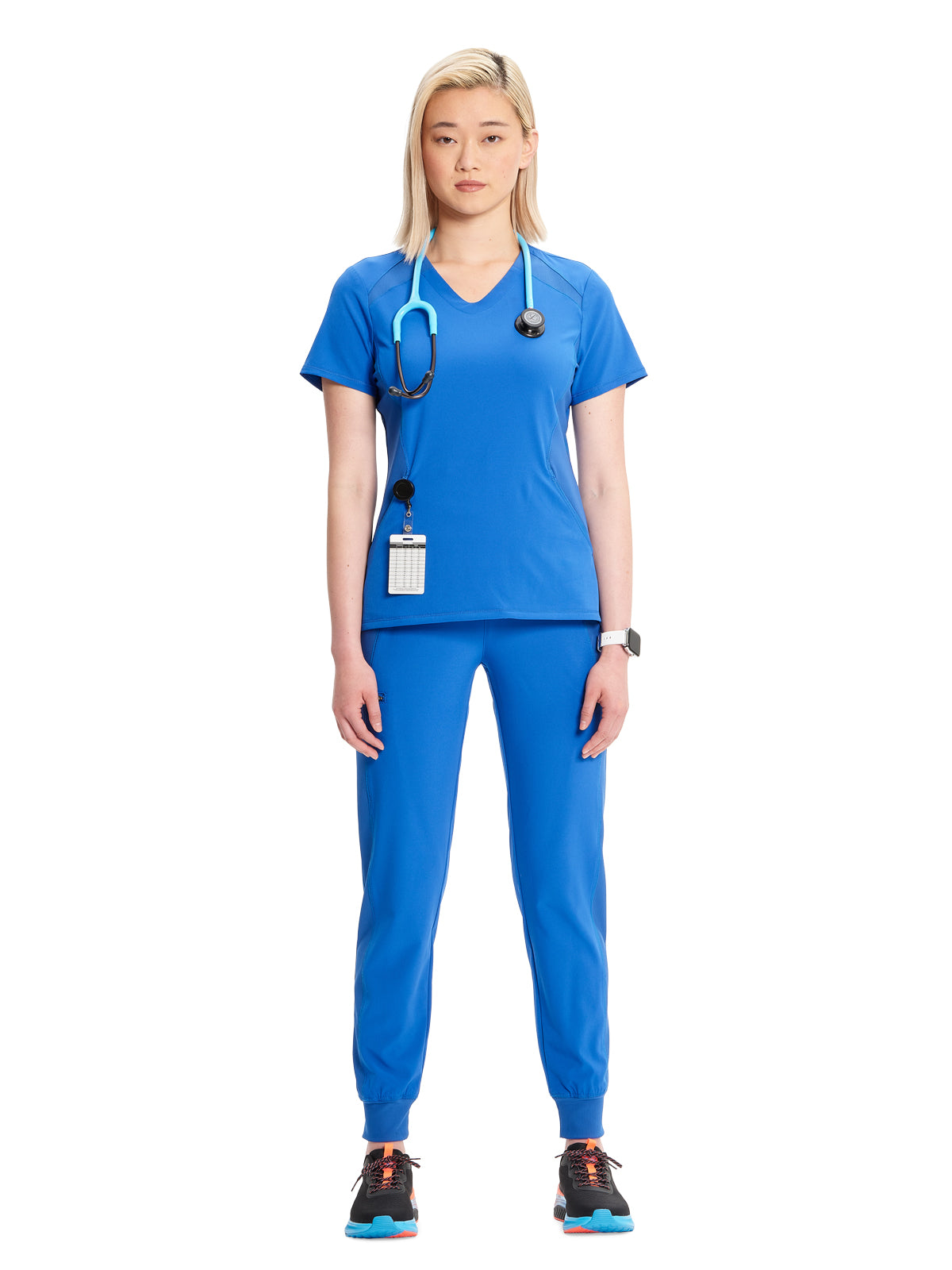 Women's V-Neck Top - IN620A - Royal