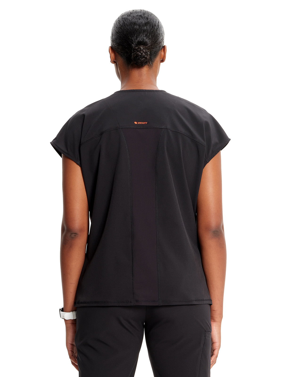 Women's Henley Top - IN622A - Black