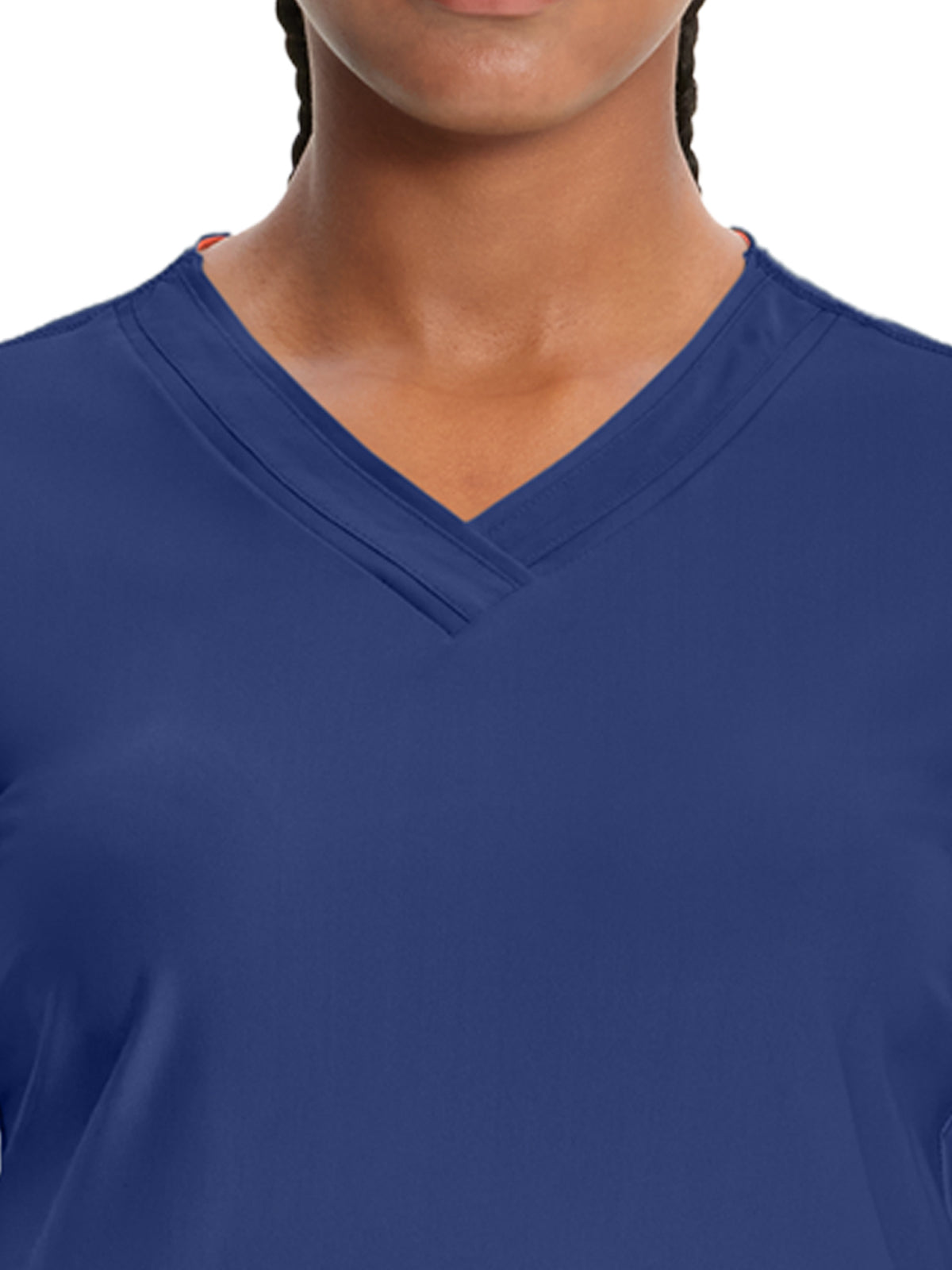 Women's 2-Pocket V-Neck Top - IN706A - Navy
