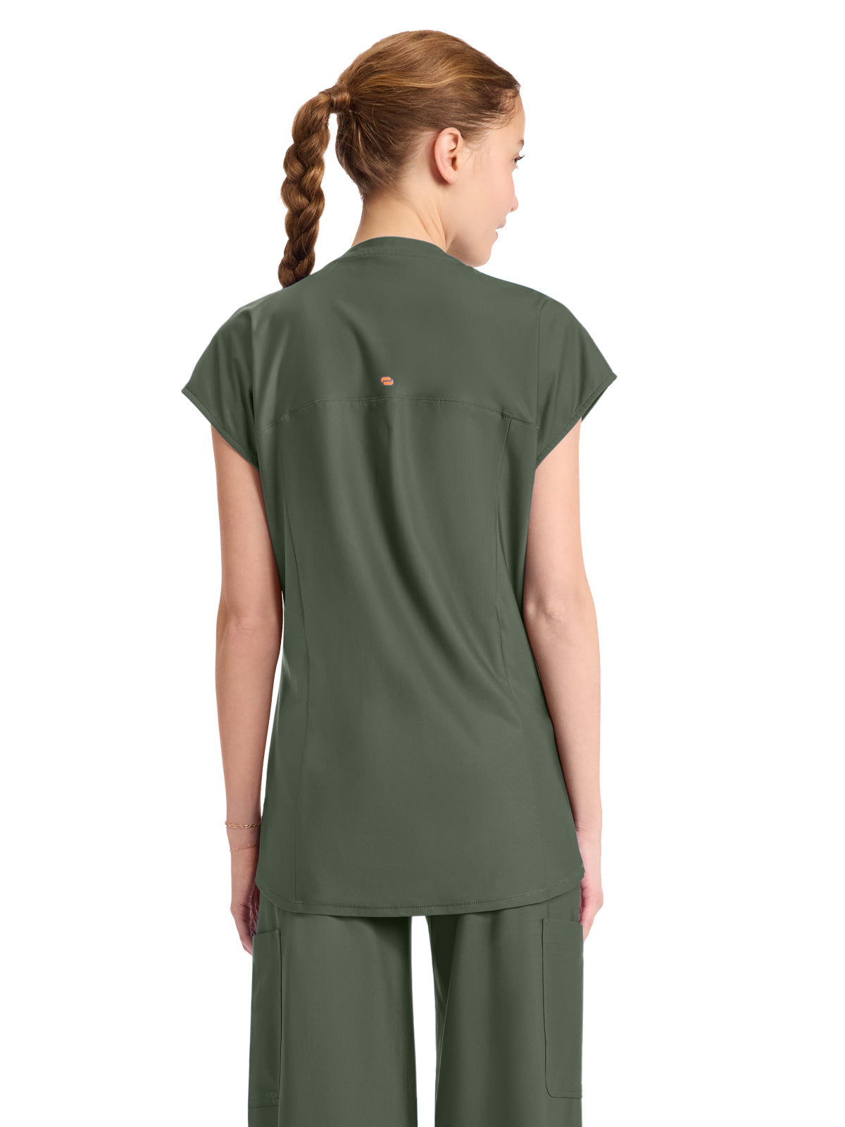 Women's 2-Pocket Henley Top - IN811A - Sap Green