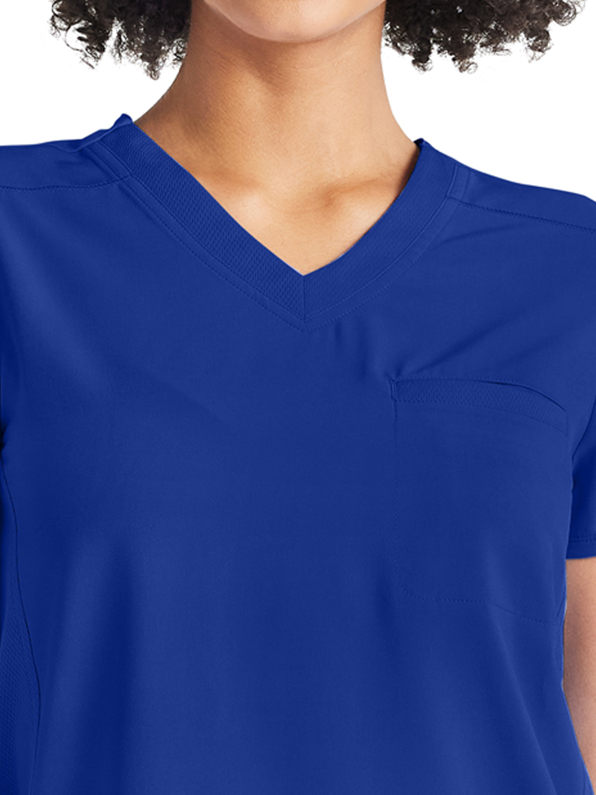 Women's 2-Pocket Tuckable V-Neck Top - IP600A - Royal