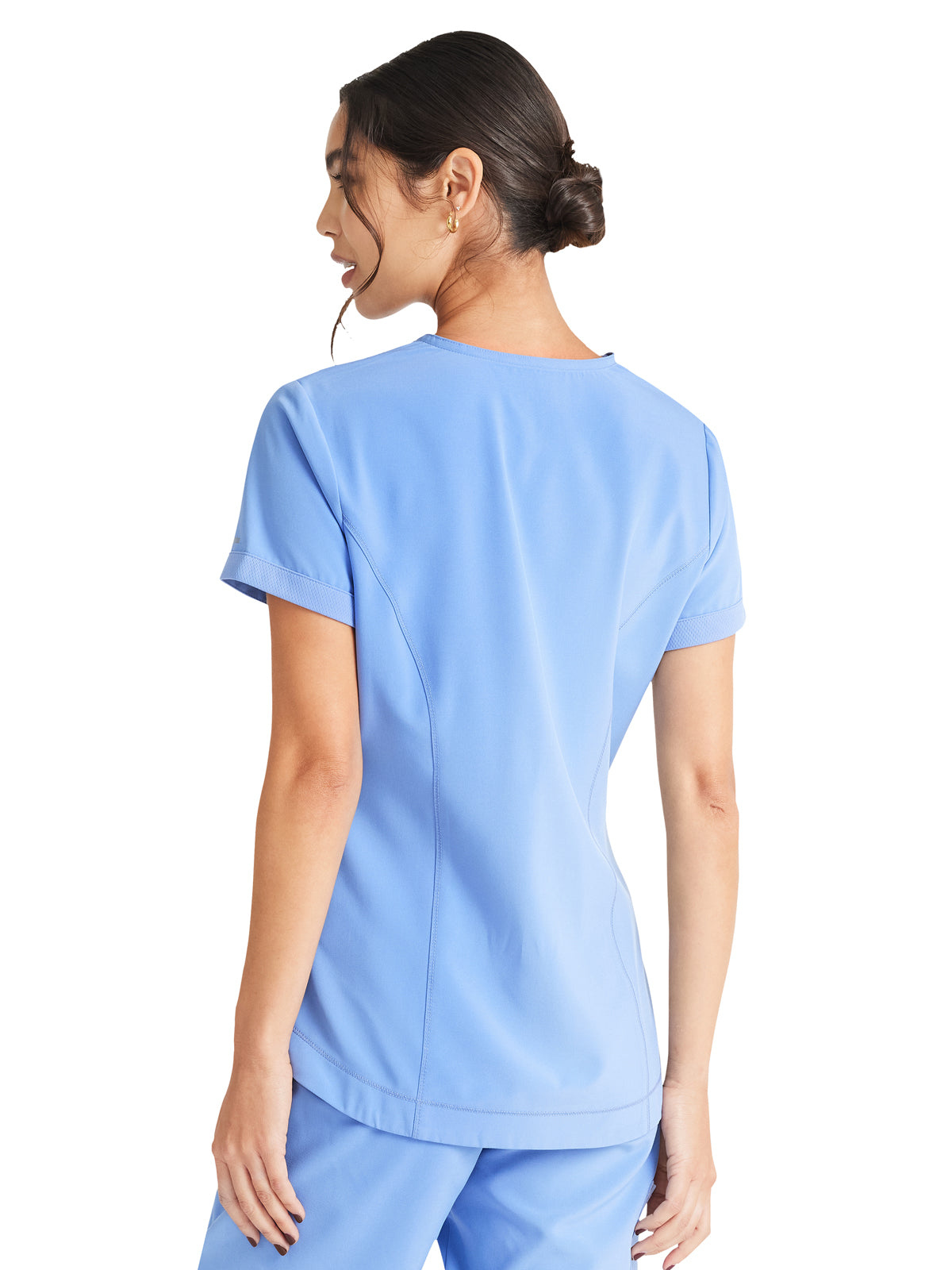 Women's 3-Pocket V-Neck Top - IP790A - Ciel