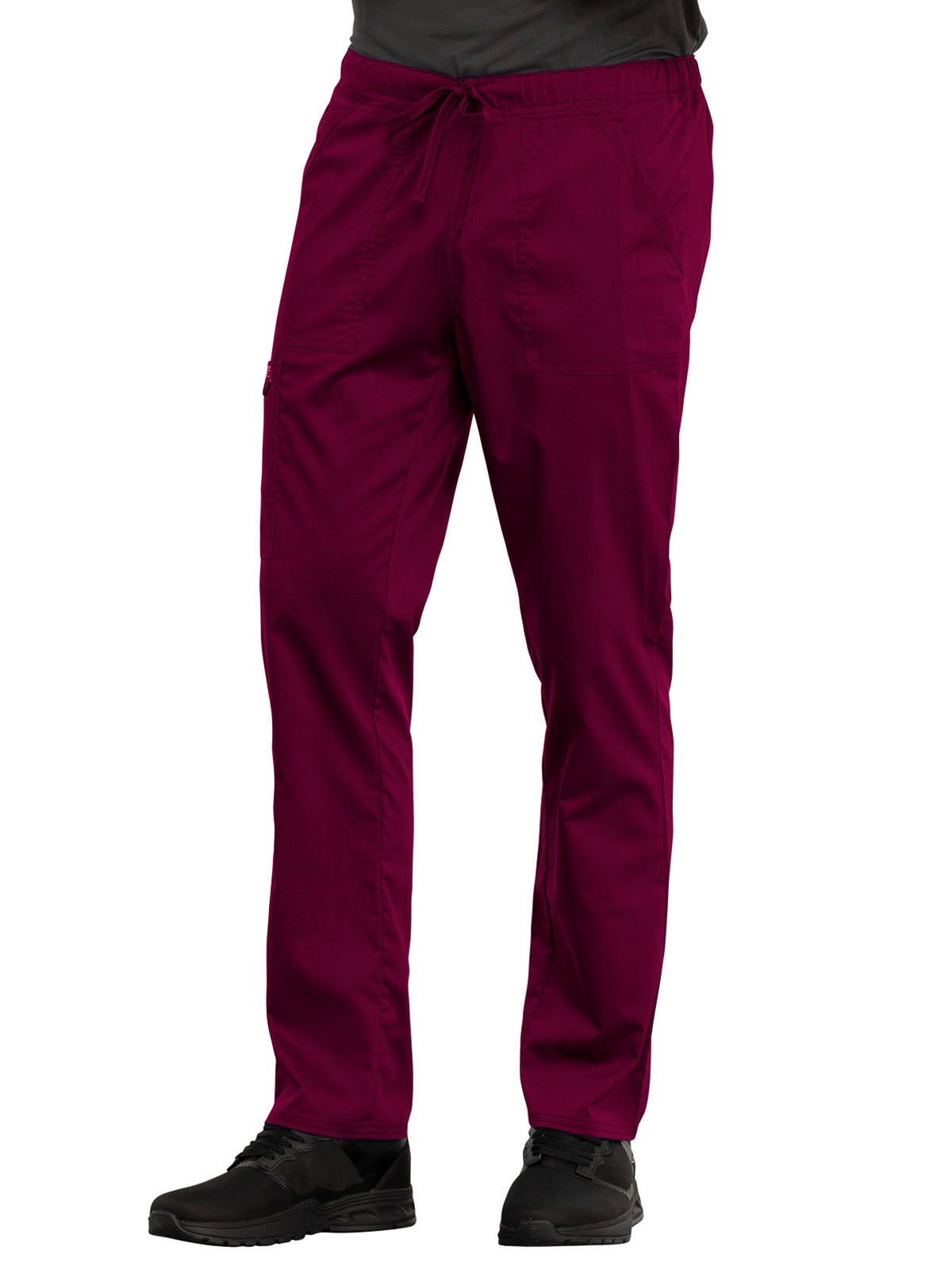 Unisex 4-Pocket Tapered Leg Drawstring Pant - WW020 - Wine