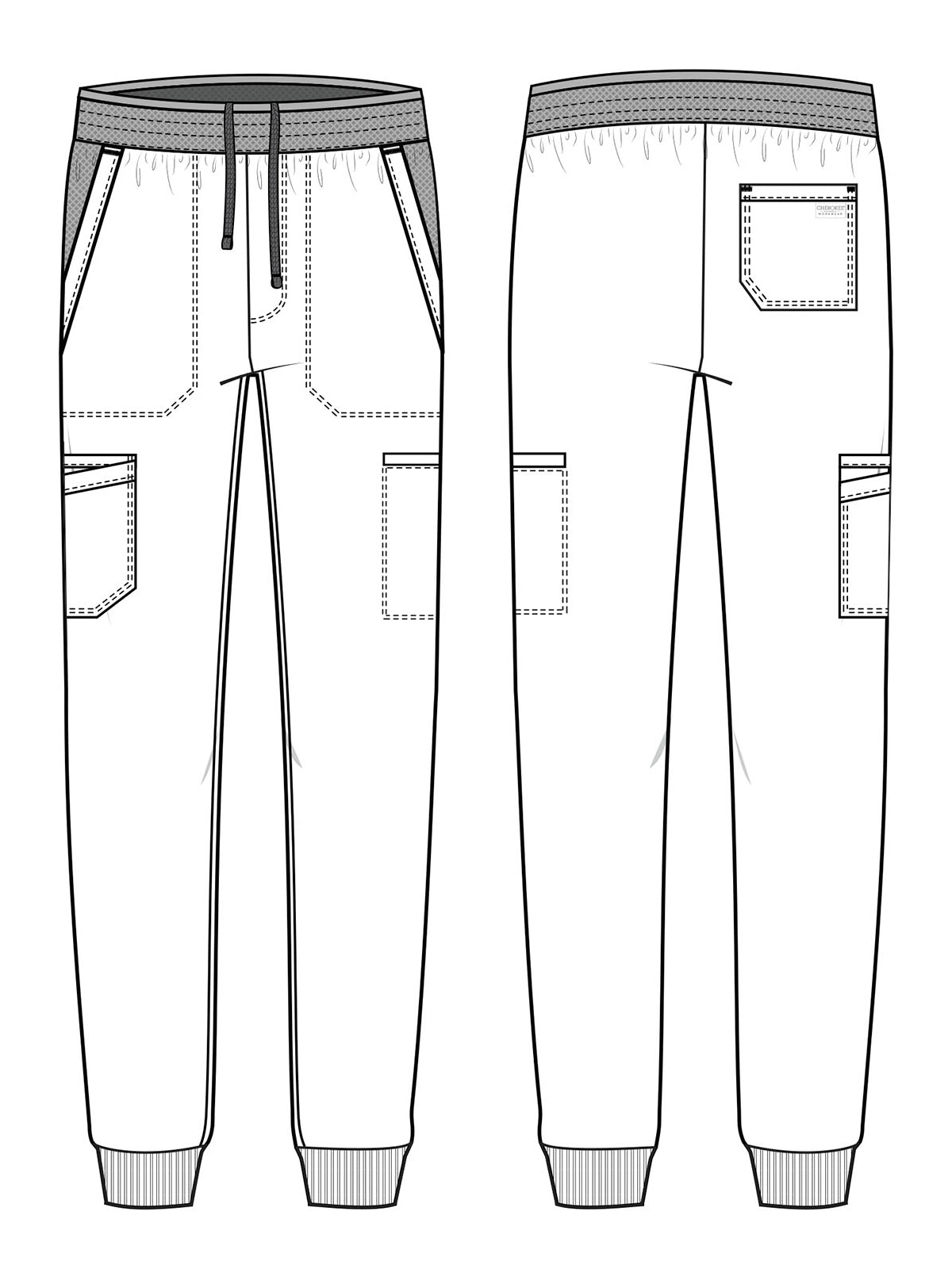 Men's 6-Pocket Jogger Pant - WW251 - Ciel