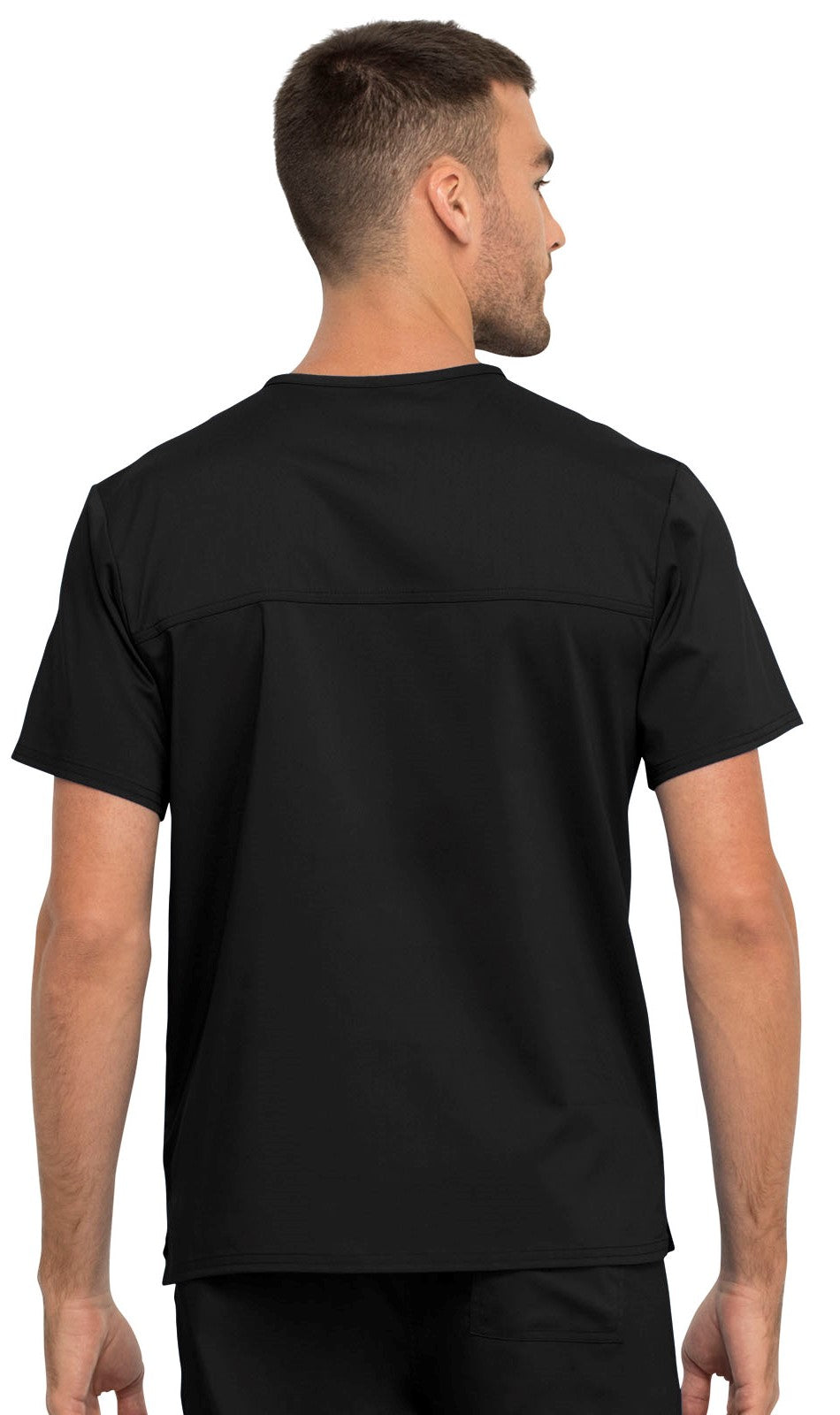 Unisex 1-Pocket Tuckable V-Neck Top - WW625 - Black