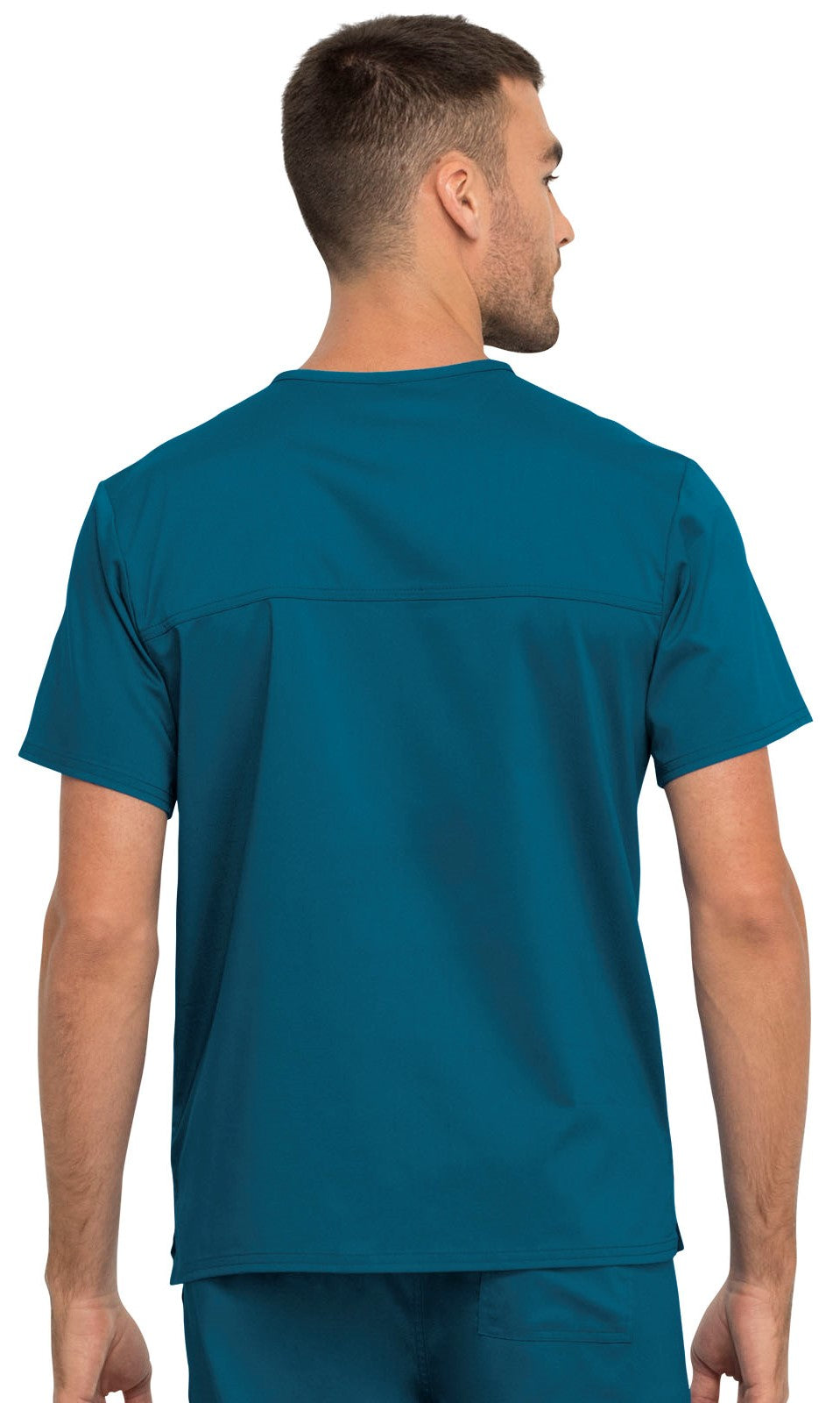 Unisex 1-Pocket Tuckable V-Neck Top - WW625 - Caribbean Blue