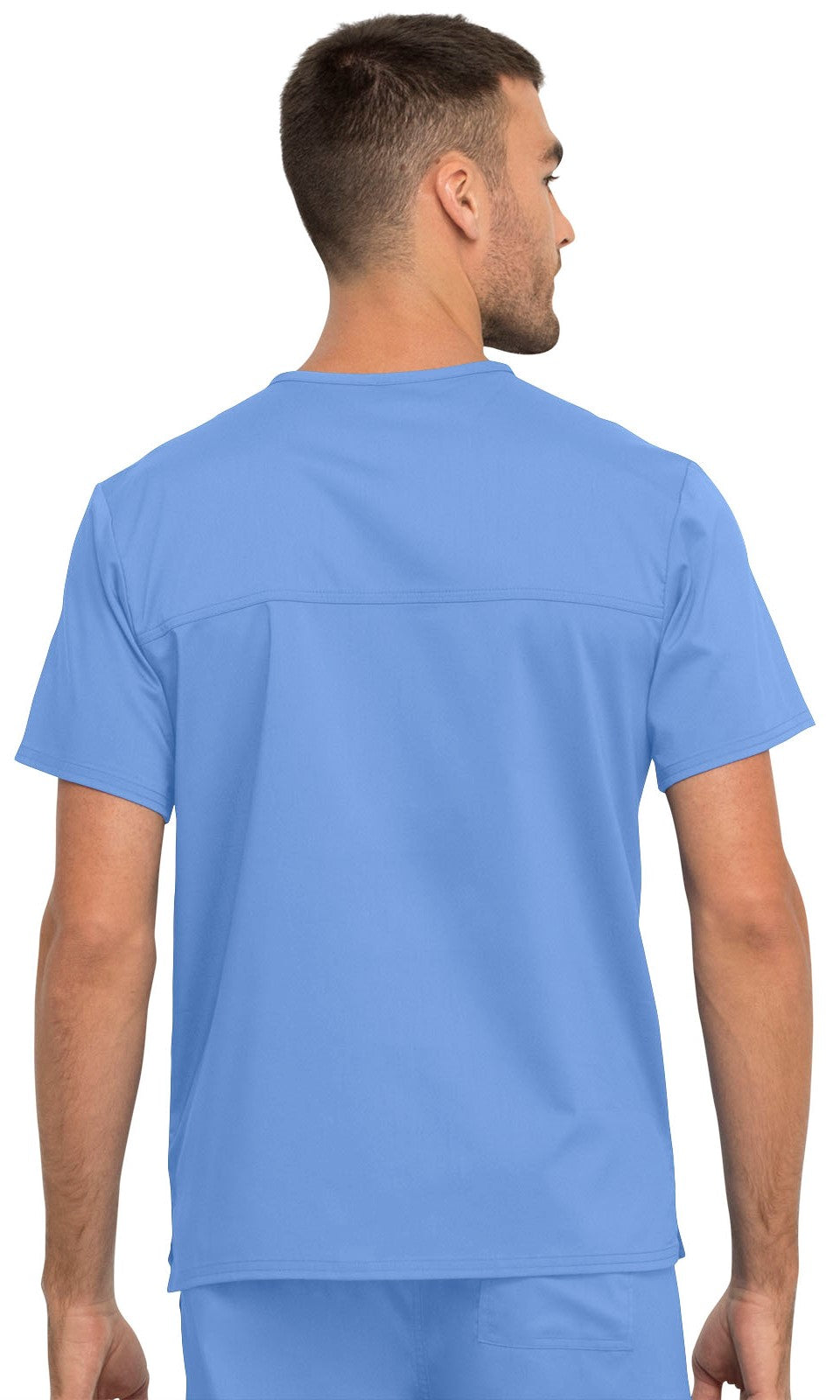 Unisex 1-Pocket Tuckable V-Neck Top - WW625 - Ciel Blue