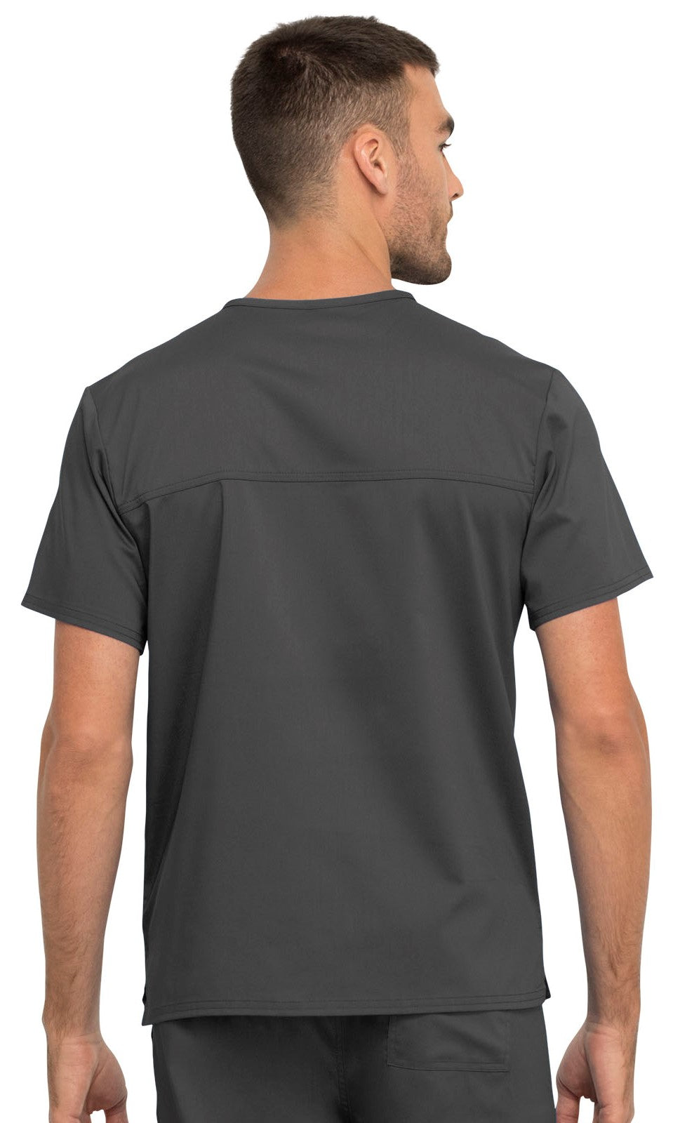 Unisex 1-Pocket Tuckable V-Neck Top - WW625 - Pewter