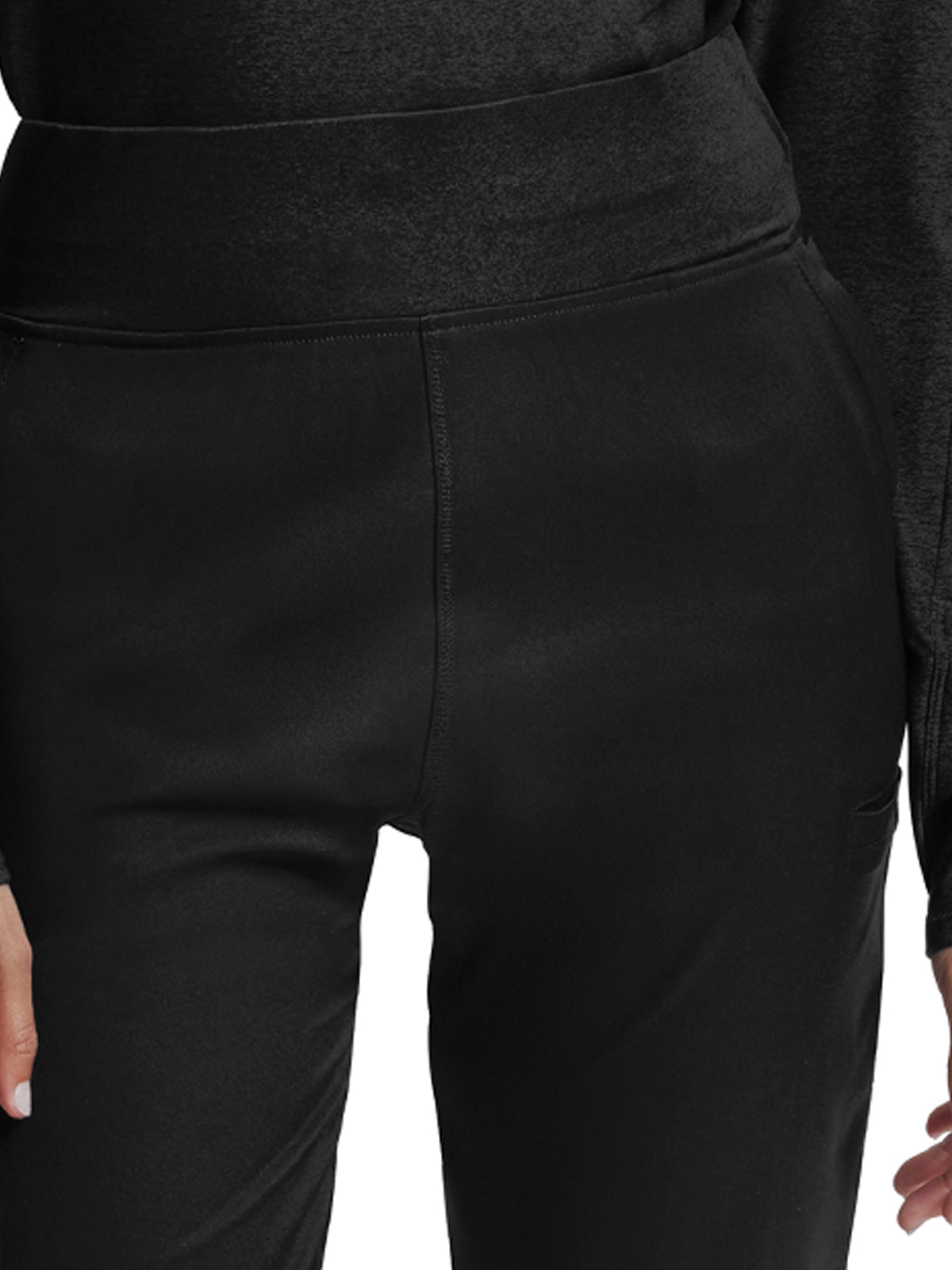 Women's Knitted Waistband Jogger Pant - WB420 - Black