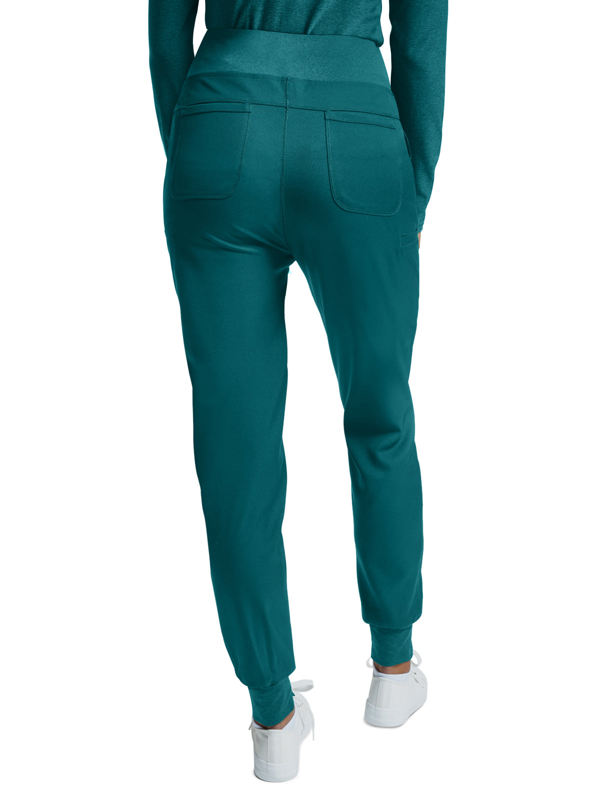 Women's Knitted Waistband Jogger Pant - WB420 - Caribbean