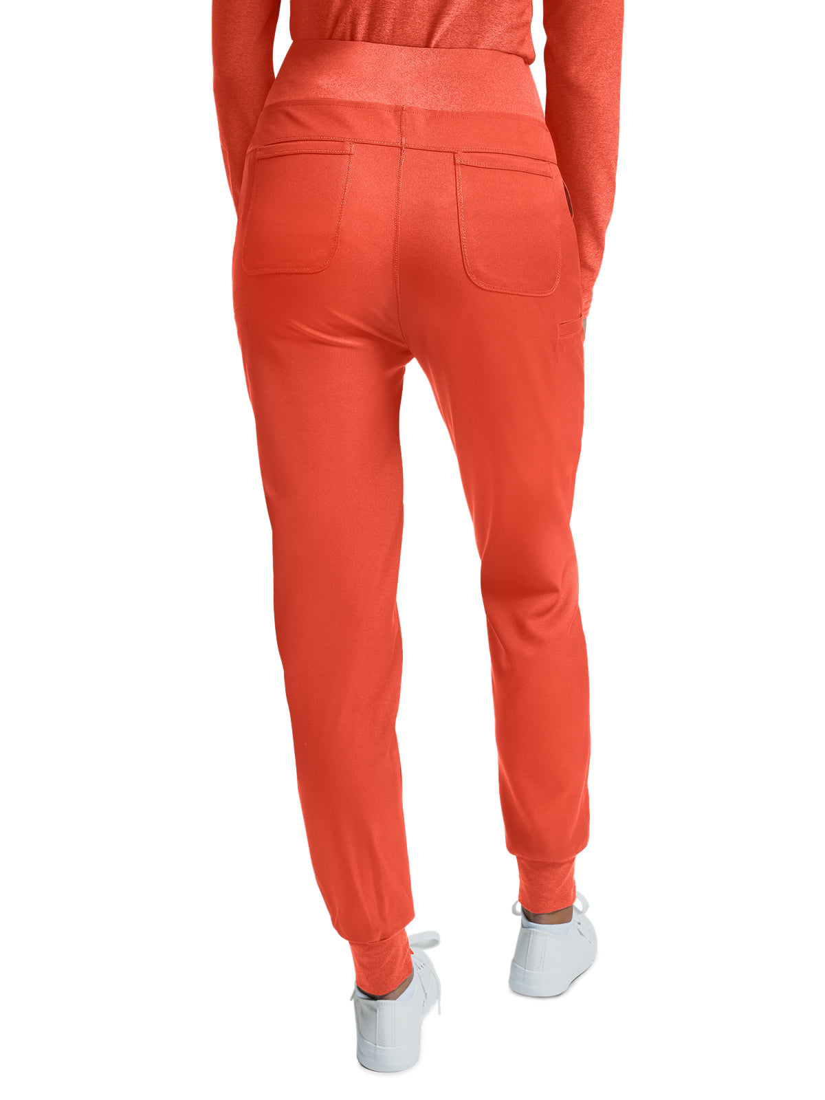 Women's Knitted Waistband Jogger Pant - WB420 - Coral Sunset