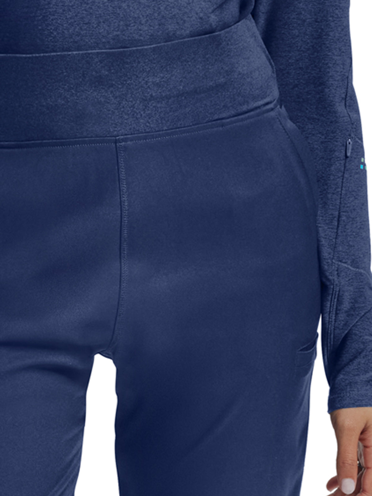 Women's Knitted Waistband Jogger Pant - WB420 - Navy