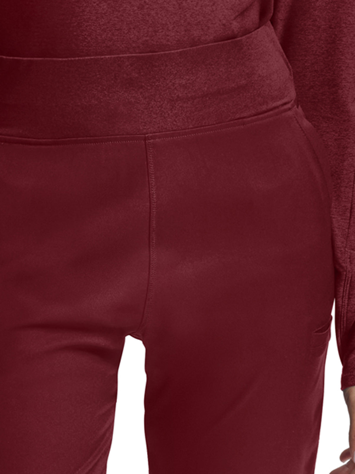 Women's Knitted Waistband Jogger Pant - WB420 - Wine