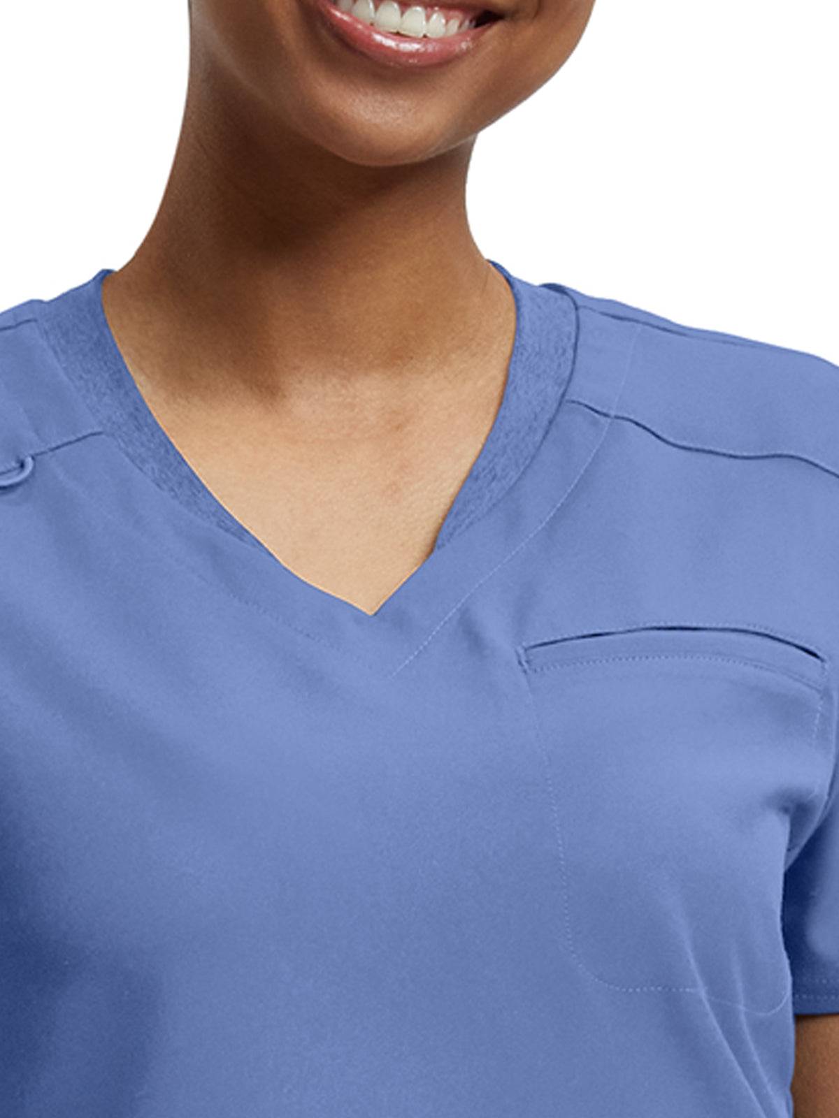 Women's Knit Collar V-Neck Top - WT119 - Ceil