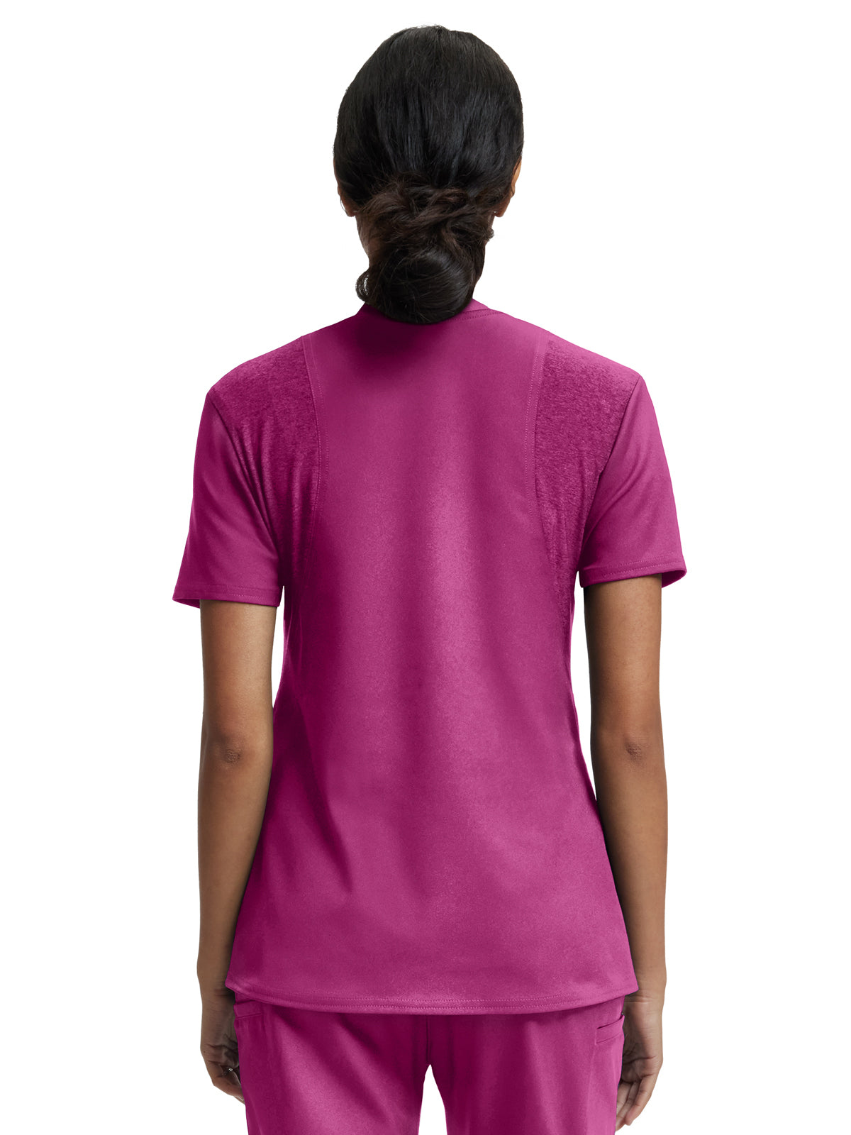 Women's Knit Collar V-Neck Top - WT119 - Electric Purple