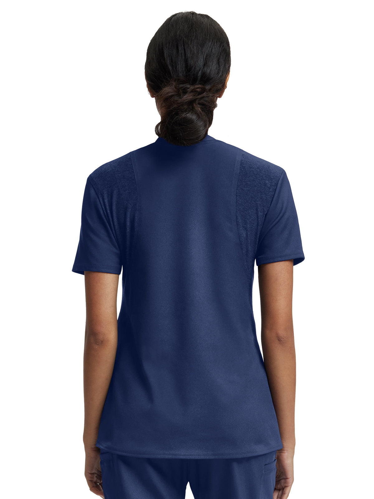 Women's Knit Collar V-Neck Top - WT119 - Navy