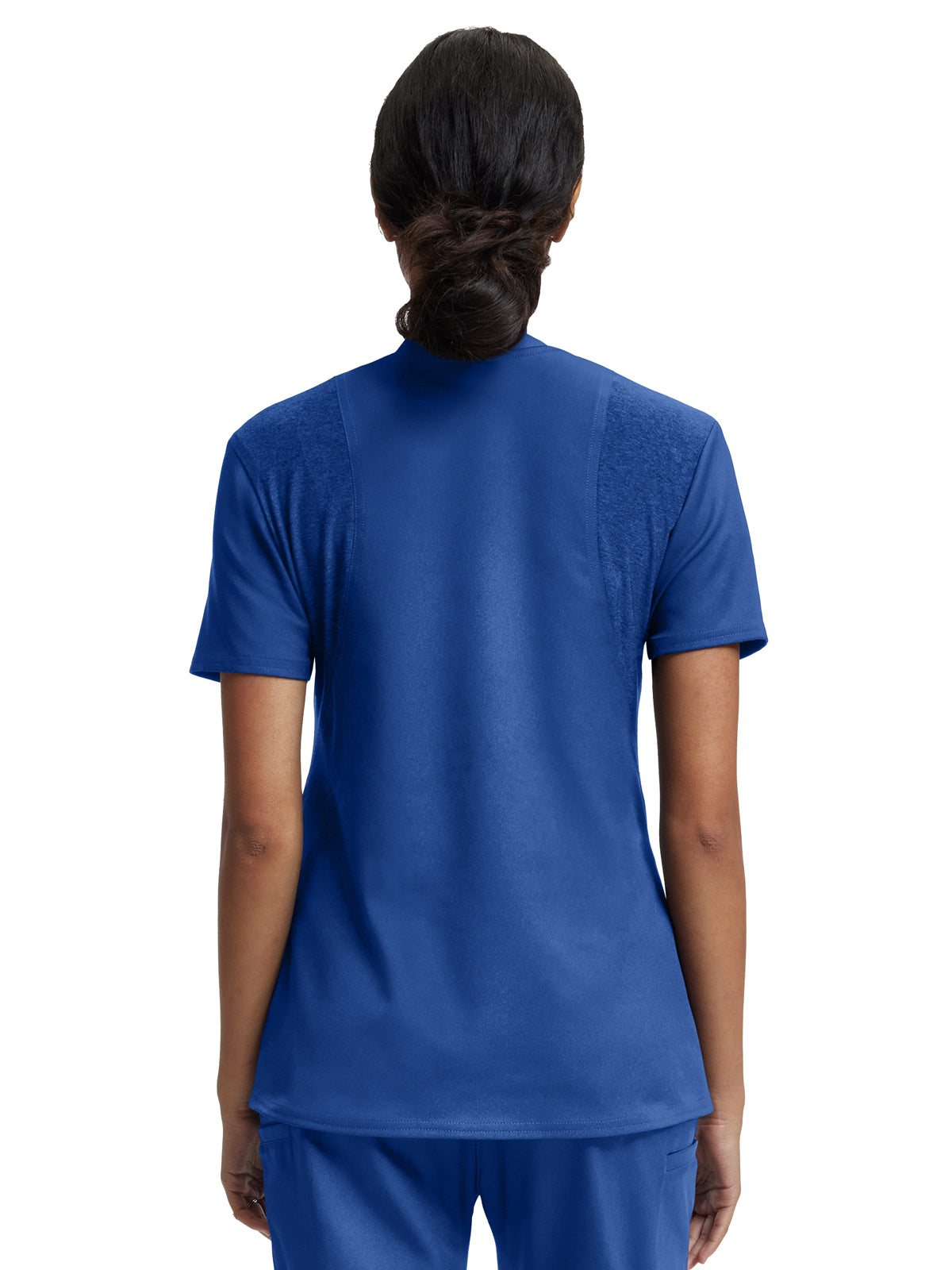 Women's Knit Collar V-Neck Top - WT119 - Royal