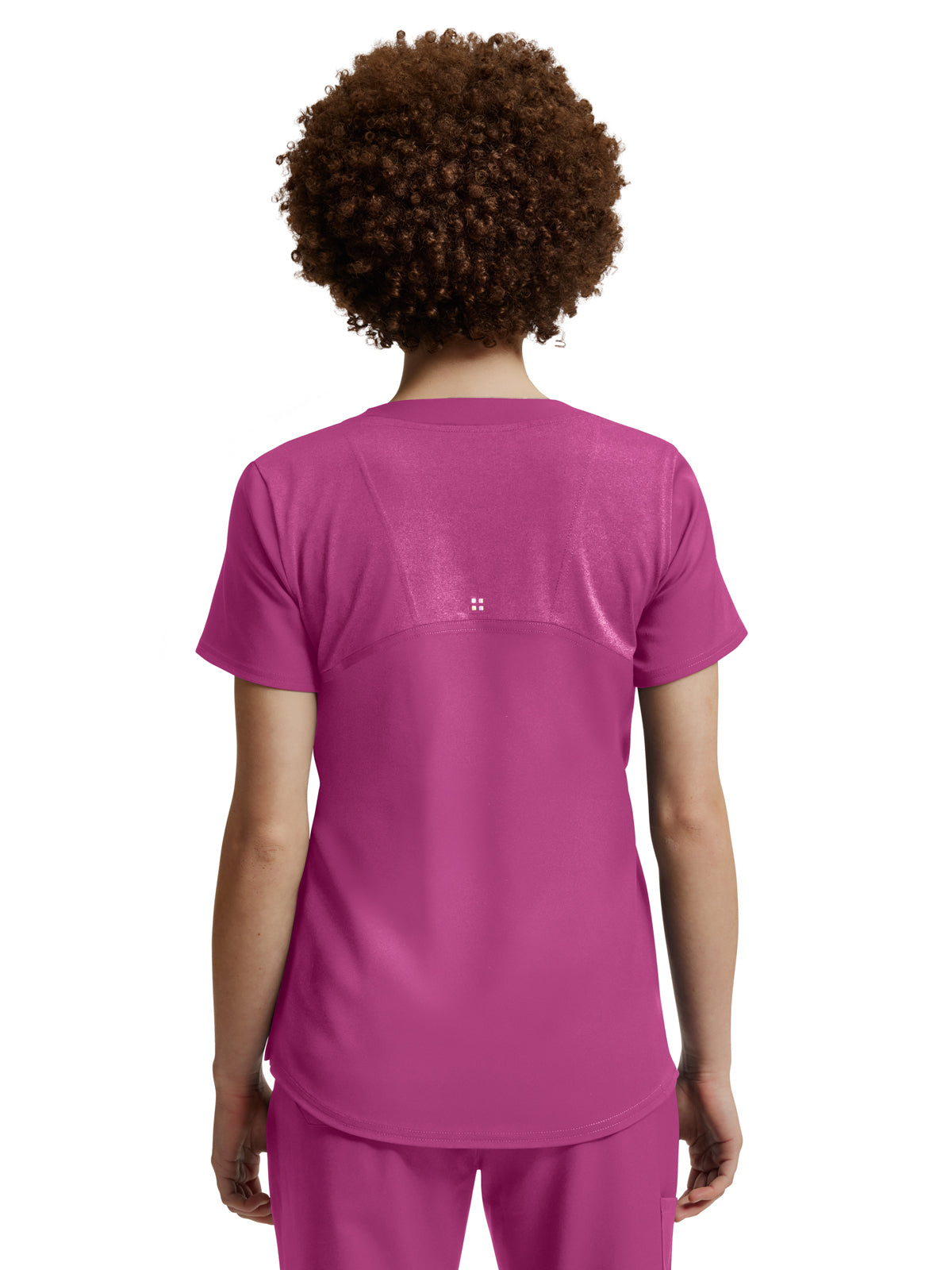 Women's Curved V-Neckline Top - WT121 - Electric Purple