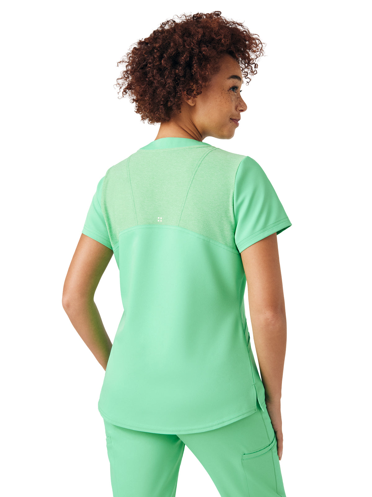 Women's Curved V-Neckline Top - WT121 - Mint Julep