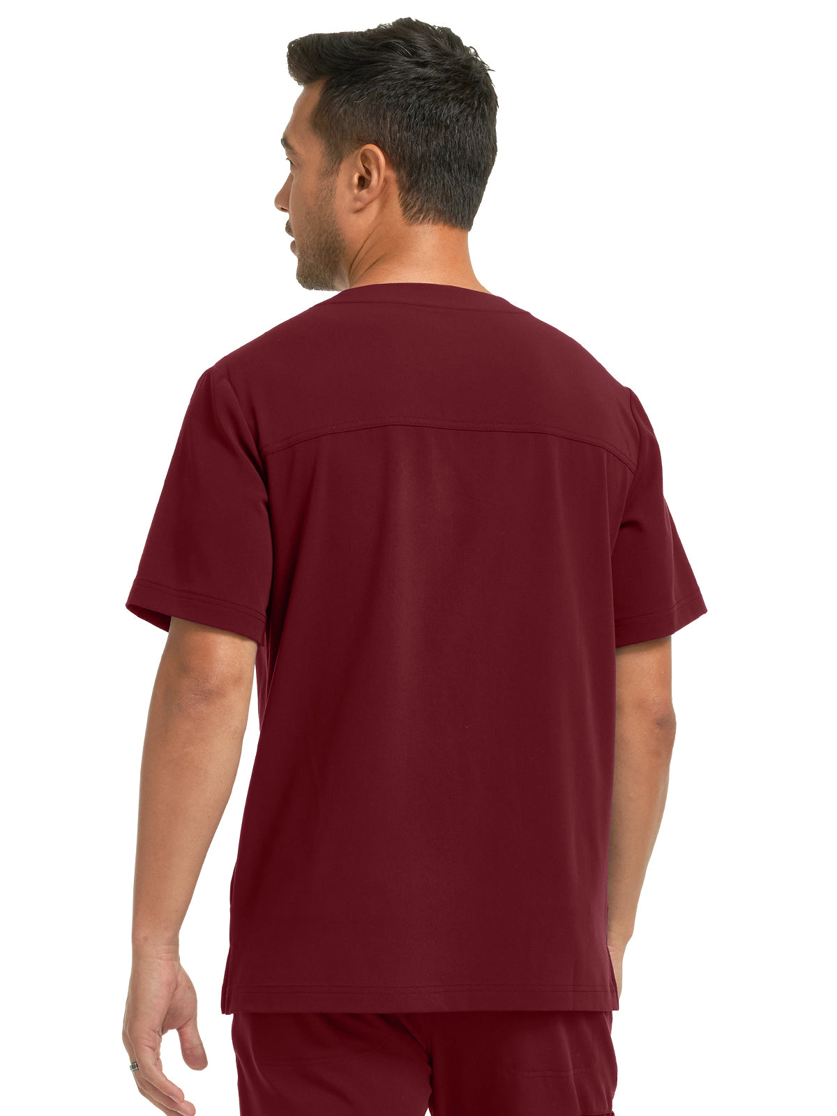 Men's 4-Pocket V-Neck Top - WT151 - Wine