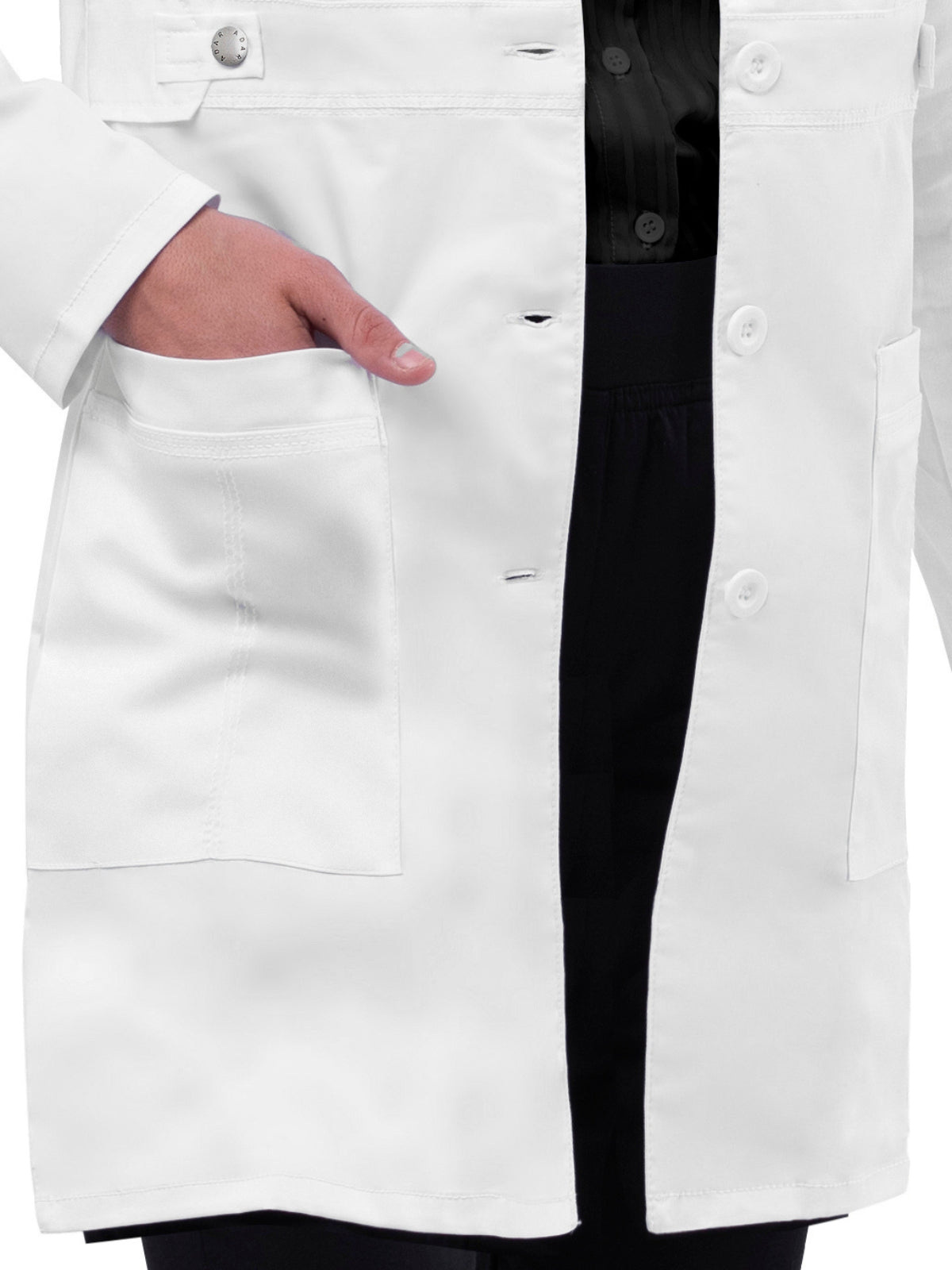 Women's Two-Pocket Tab-Waist 36" Lab Coat - 3304 - White