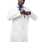 Men's Three-Pocket Snap Front 36" Lab Coat - 3308 - White