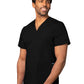 Unisex 3-Pocket V-Neck Top - 601 - Black