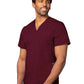 Unisex 3-Pocket V-Neck Top - 601 - Burgundy