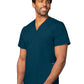 Unisex 3-Pocket V-Neck Top - 601 - Caribbean Blue