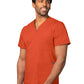 Unisex 3-Pocket V-Neck Top - 601 - Mandarin Orange