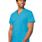 Unisex 3-Pocket V-Neck Top - 601 - Turquoise