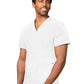 Unisex 3-Pocket V-Neck Top - 601 - White
