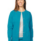 Women's Round Neck Jacket - 602 - Teal Blue