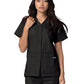 Women's Double Pocket Snap Front Top - 604 - Black