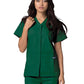 Women's Double Pocket Snap Front Top - 604 - Hunter Green