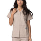 Women's Double Pocket Snap Front Top - 604 - Khaki