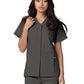 Women's Double Pocket Snap Front Top - 604 - Pewter