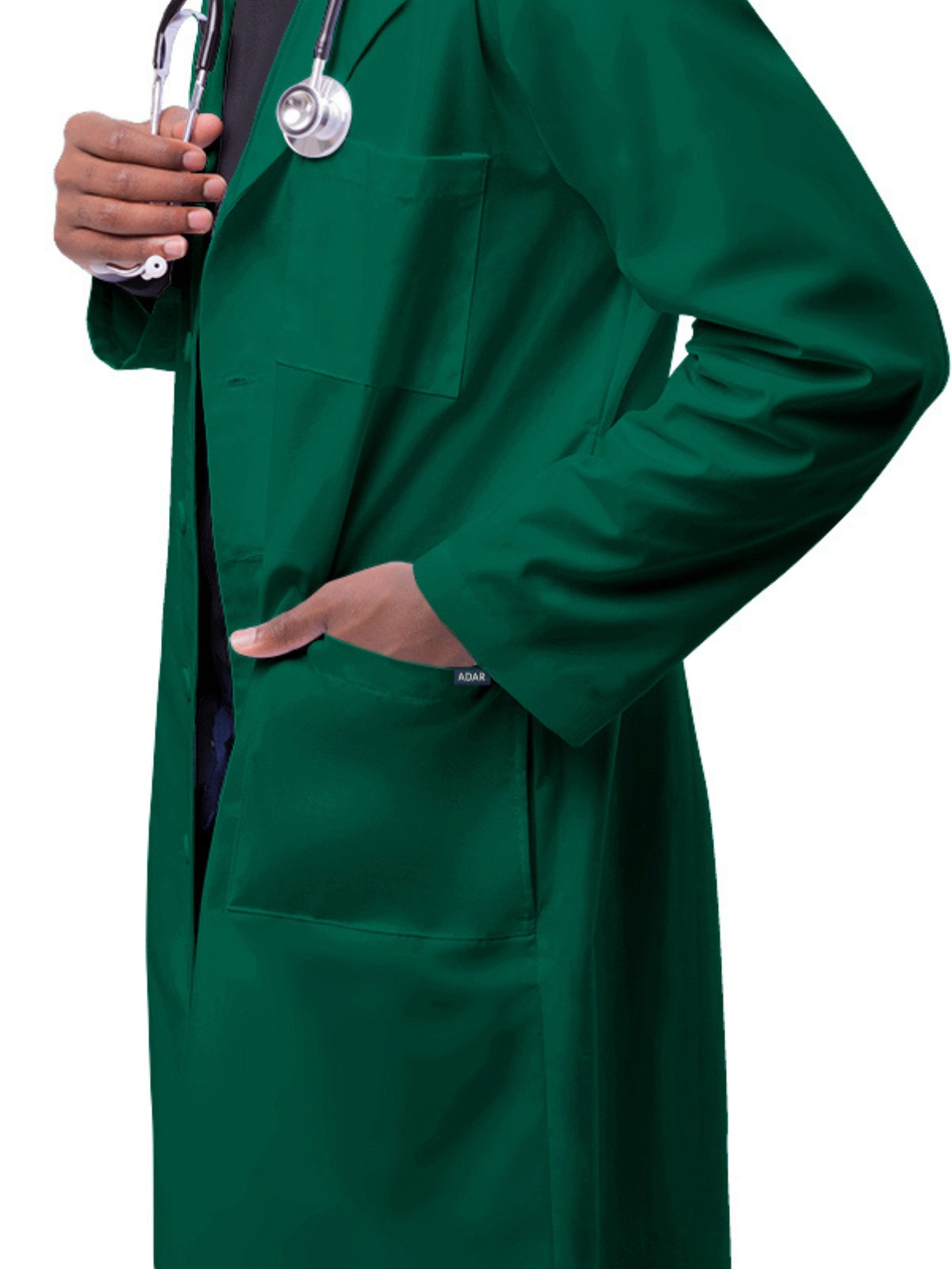 Unisex Five-Pocket 39" Lab Coat - 803 - Hunter Green
