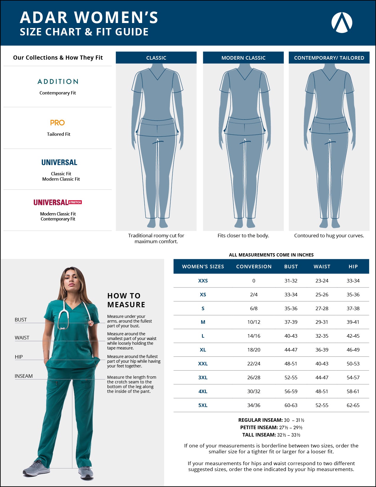 Women's Multi-Pocket V-Neck Top - A6008 - Teal Blue