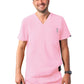Men's V-Neck Top - A6010 - Soft Pink