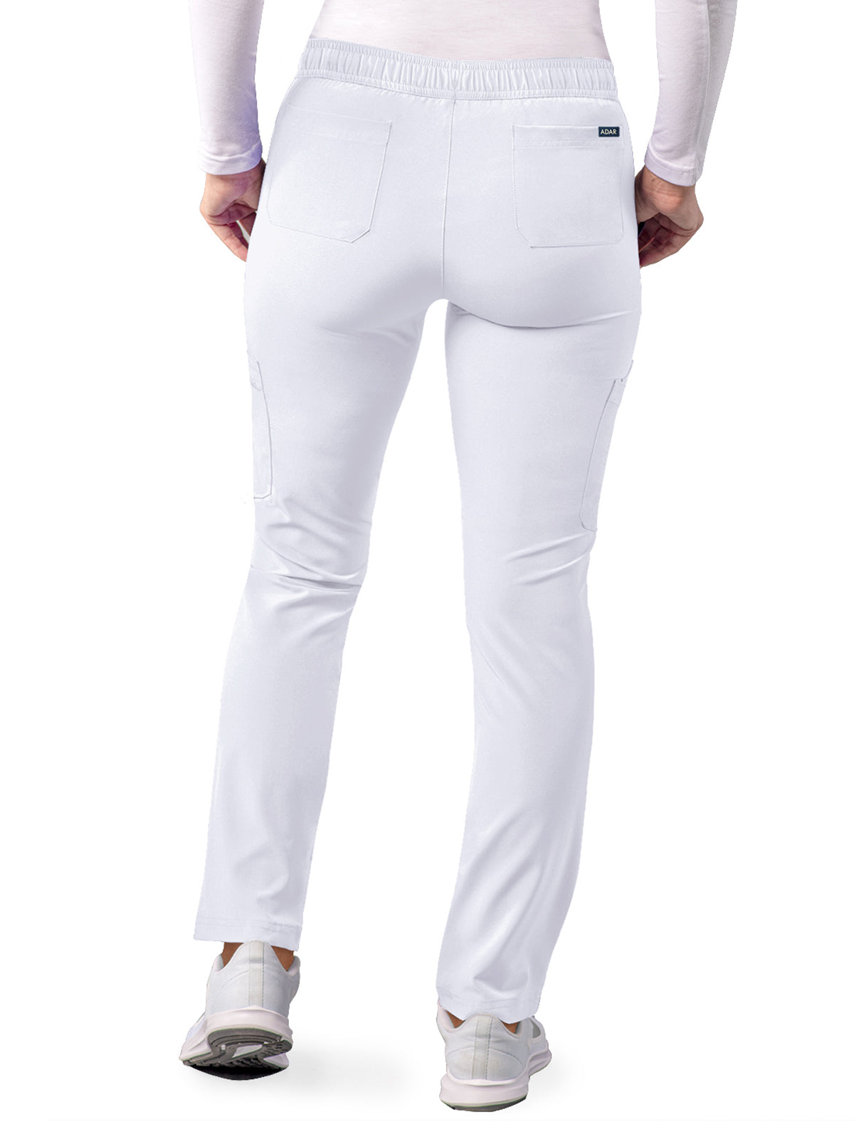 Women's Drawstring Cargo Pant - A6104 - White