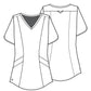 Women's V-Neck Top - P7002 - White