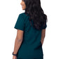 Women's Mock Wrap Top - S8302 - Caribbean Blue