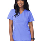 Women's Mock Wrap Top - S8302 - Ceil Blue