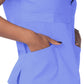 Women's Mock Wrap Top - S8302 - Ceil Blue