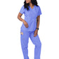 Women's Mock Wrap Top - S8302 - Ceil Blue