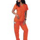 Women's Mock Wrap Top - S8302 - Mandarin Orange