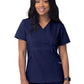 Women's Mock Wrap Top - S8302 - Navy