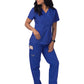 Women's Mock Wrap Top - S8302 - Royal Blue