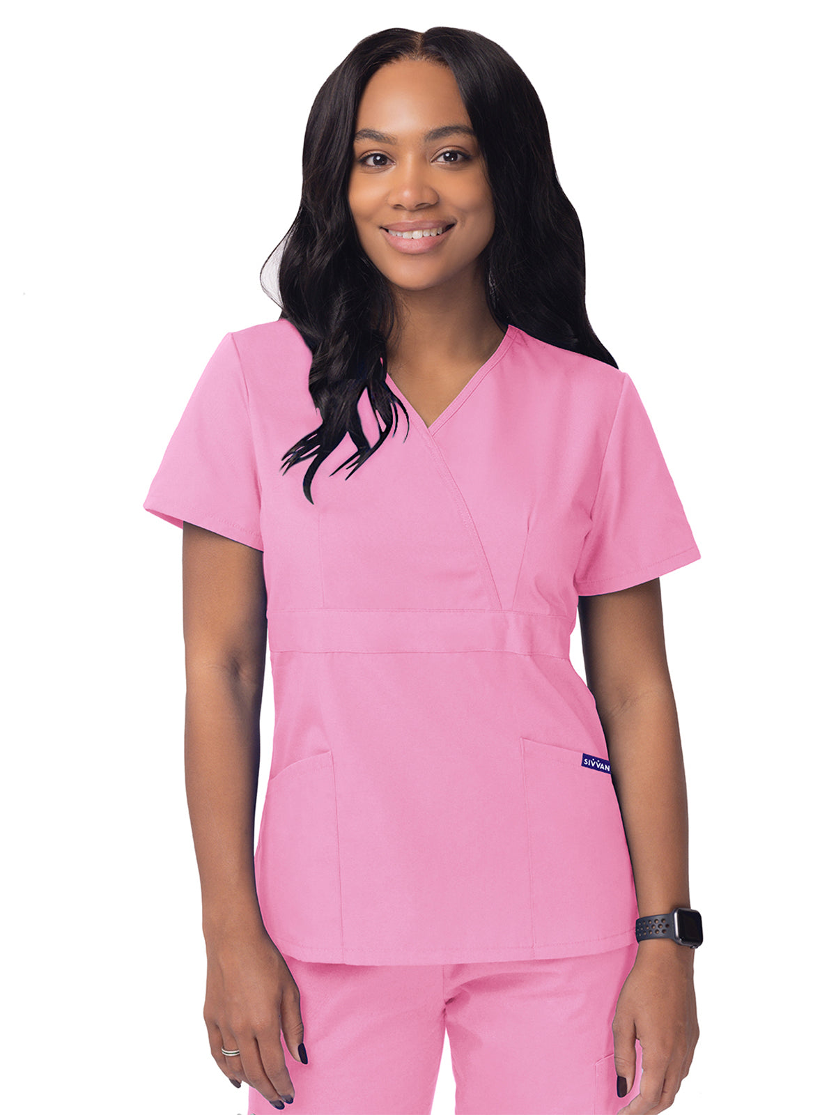 Women's Mock Wrap Top - S8302 - Sherbet